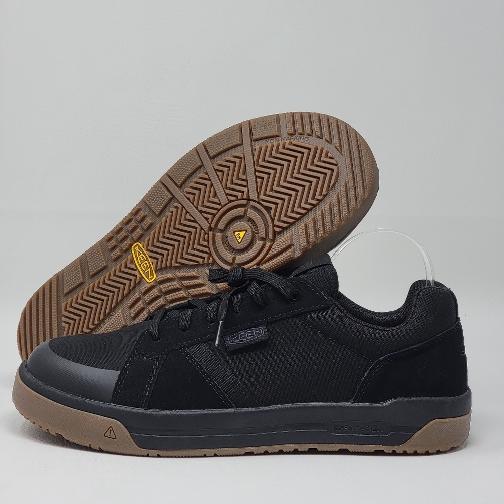 Keen Utility Mens Kenton Canvas Work Shoes Carbon Toe Size 12 D Black/Gum New
